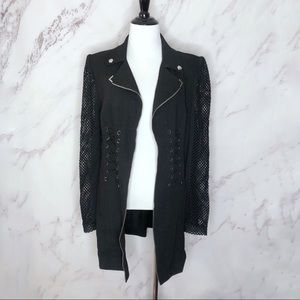 Extenzo Paris Black Long Jacket